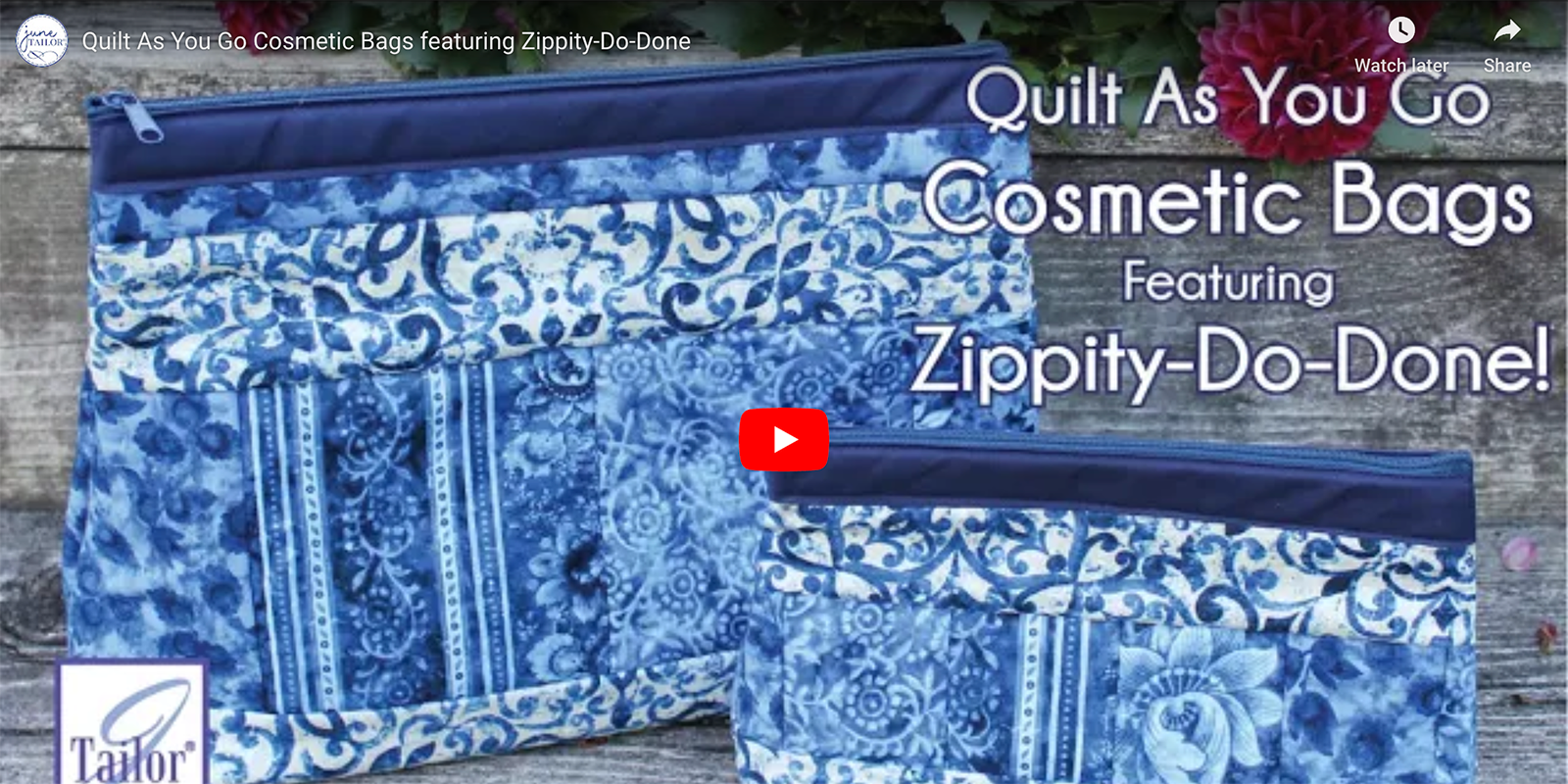 Quilt as you go Cosmetic Bags featuring Zippity Do Done