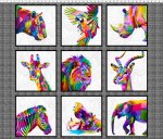 1COL 1 - Colourful  - Animal Panel  - Multi