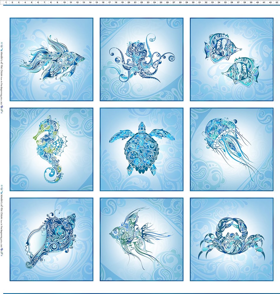 Wonders of the Ocean - Panel || Blue || In the Beginning