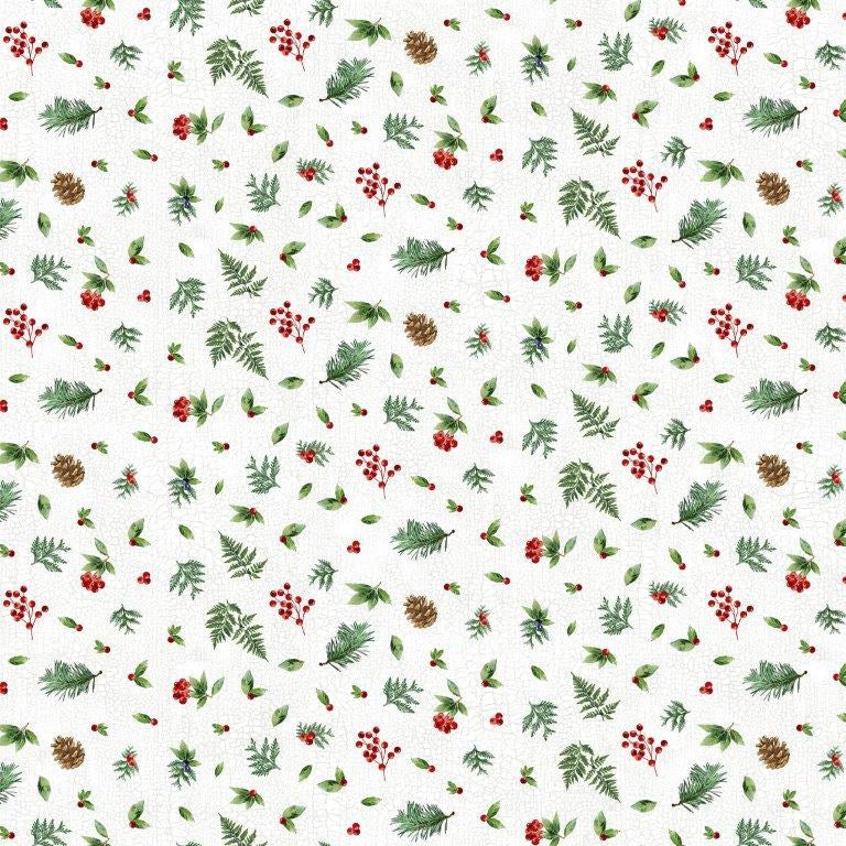 PINE CONE TOSS - WHITE MULTI || WINTER SONG || Northcott Studio