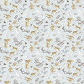 SM ANIMAL TOSS - PALE BLUE MULTI || TWO BY TWO || Northcott Studio