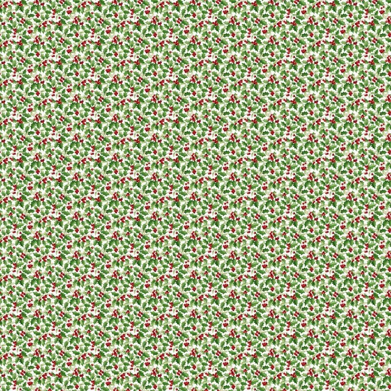 Holly - WHITE MULTI || BARNYARD CHRISTMAS || Northcott Studio
