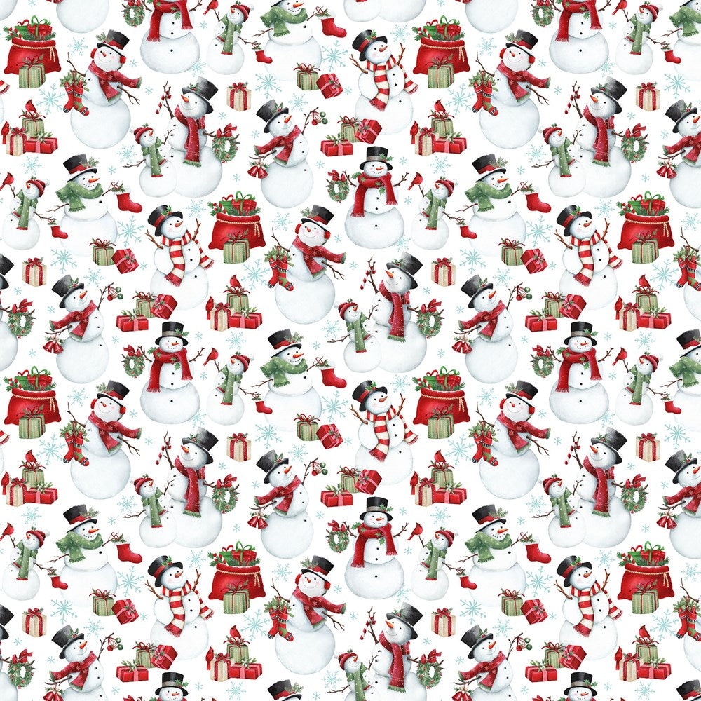 Snowmen - WHITE MULTI || HOLLY JOLLY || Northcott Studio
