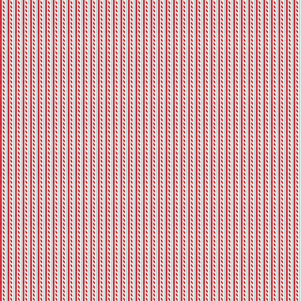 Candycane Stripe - WHITE MULTI || HOLLY JOLLY || Northcott Studio