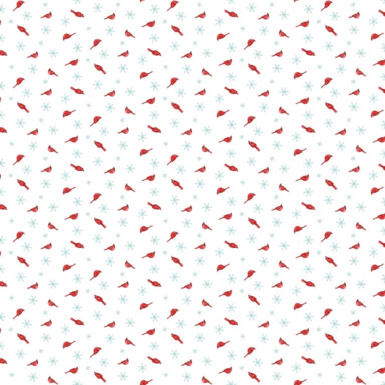 Cardinal Toss - WHITE MULTI || HOLLY JOLLY || Northcott Studio