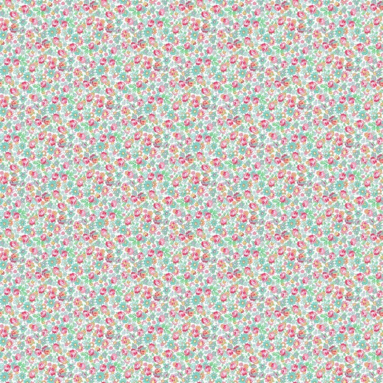 MINI ROSE - WHITE MULTI || QUILTING IN BLOOM || Northcott Studio