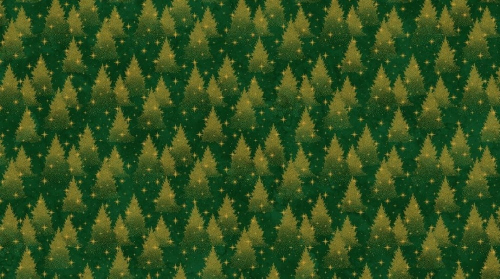 Trees - DK GREEN MULTI || O'CHRISTMAS TREE (SHIMMER) || Northcott Studio