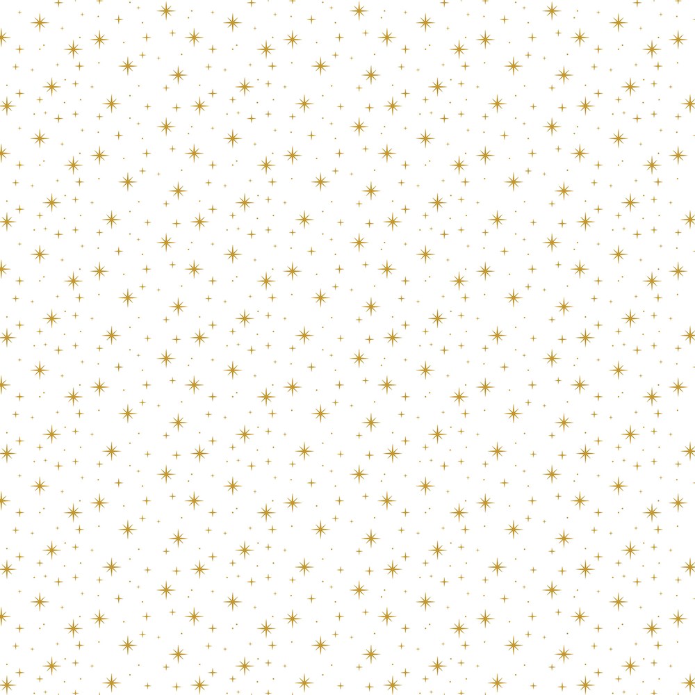 Stars - WHITE || O'CHRISTMAS TREE (SHIMMER) || Northcott Studio