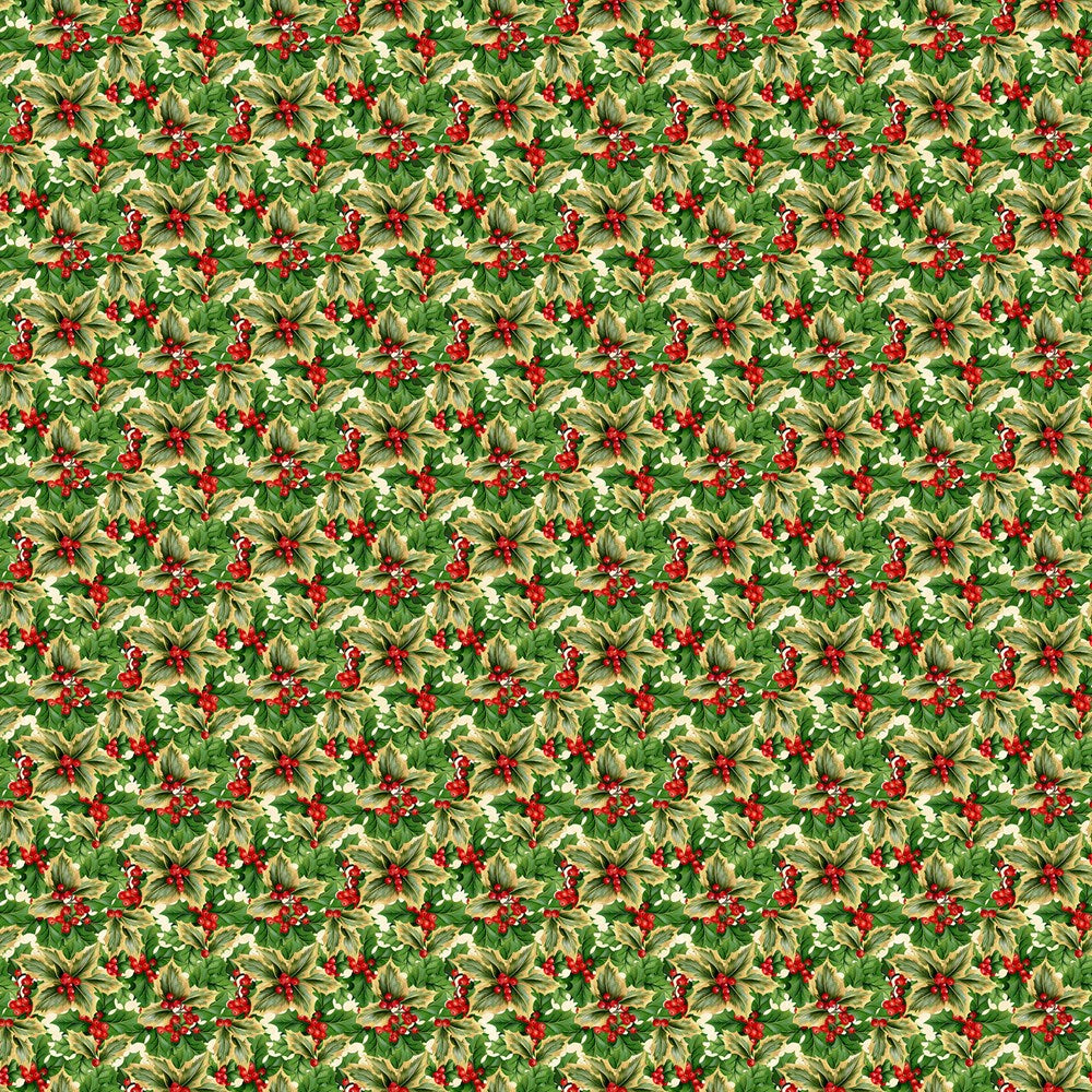 Holly Multi - BEIGE MULTI || DECK THE HALLS || Northcott Studio