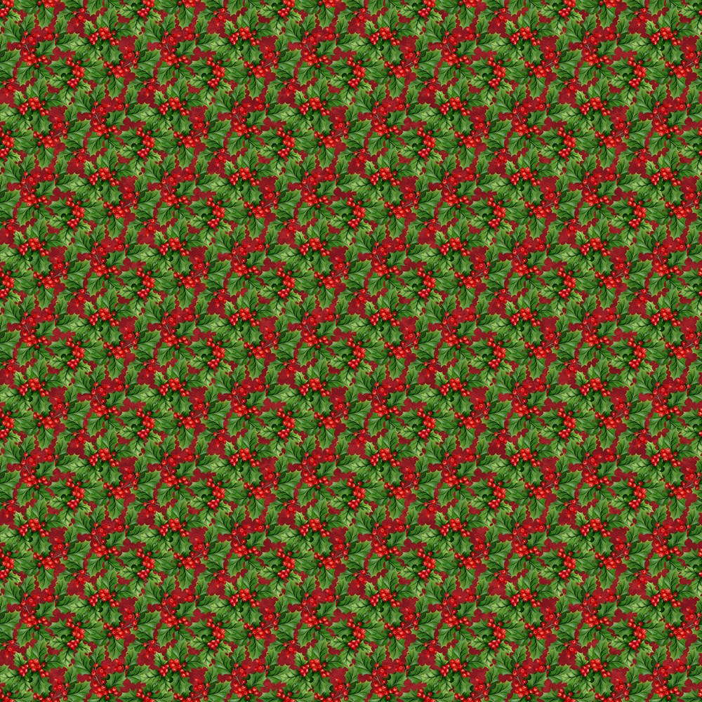 Holly - RED MULTI || DECK THE HALLS || Northcott Studio