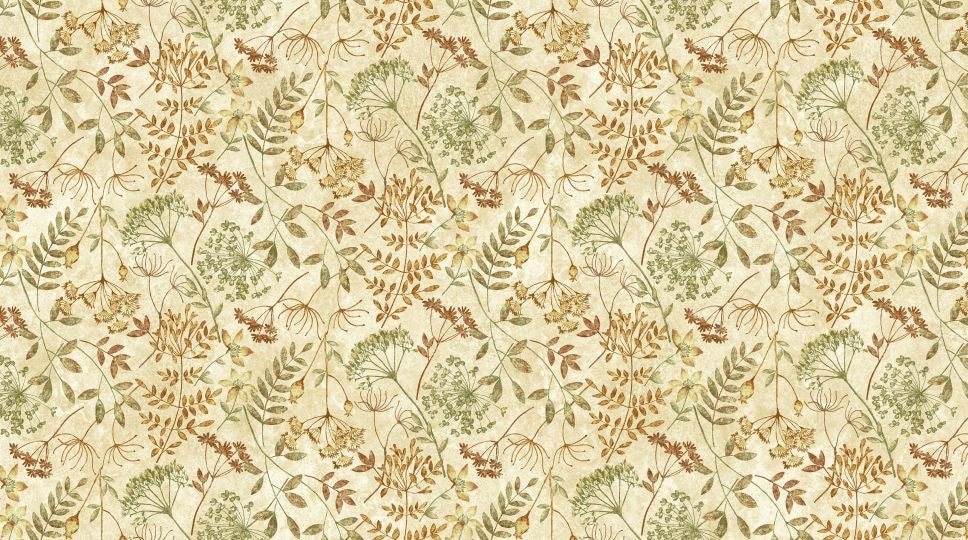 MEADOW FLOWERS - BEIGE MULTI || STONEHENGE ORGANICS || Northcott Studio