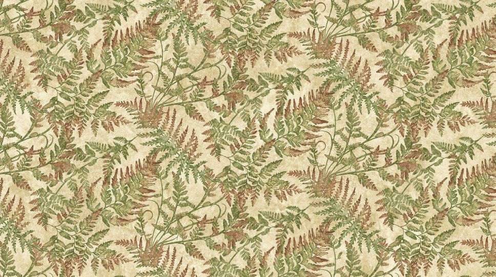 FERNS - BEIGE MULTI || STONEHENGE ORGANICS || Northcott Studio