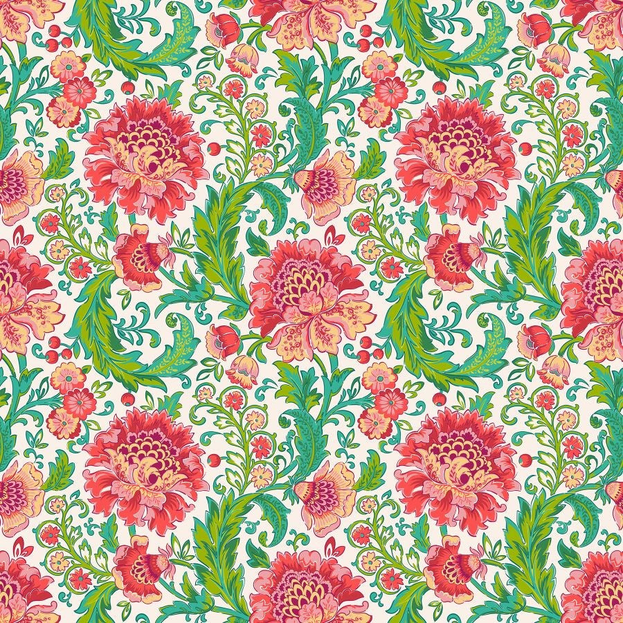 Feature Floral - CREAM MULTI || COTTAGE CHARM || Northcott Studio