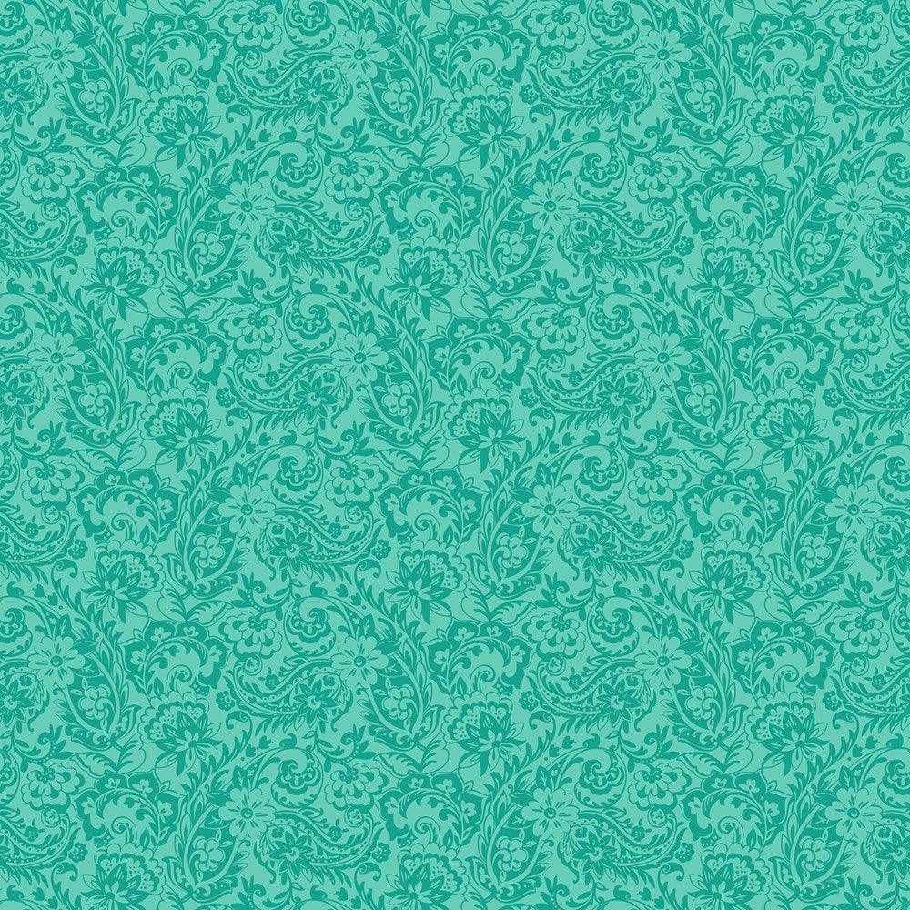 Paisley Blender - TEAL || COTTAGE CHARM || Northcott Studio