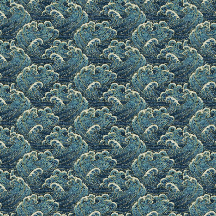CIRCULAR WAVE - DK BLUE || MOONBEAM || Northcott Studio