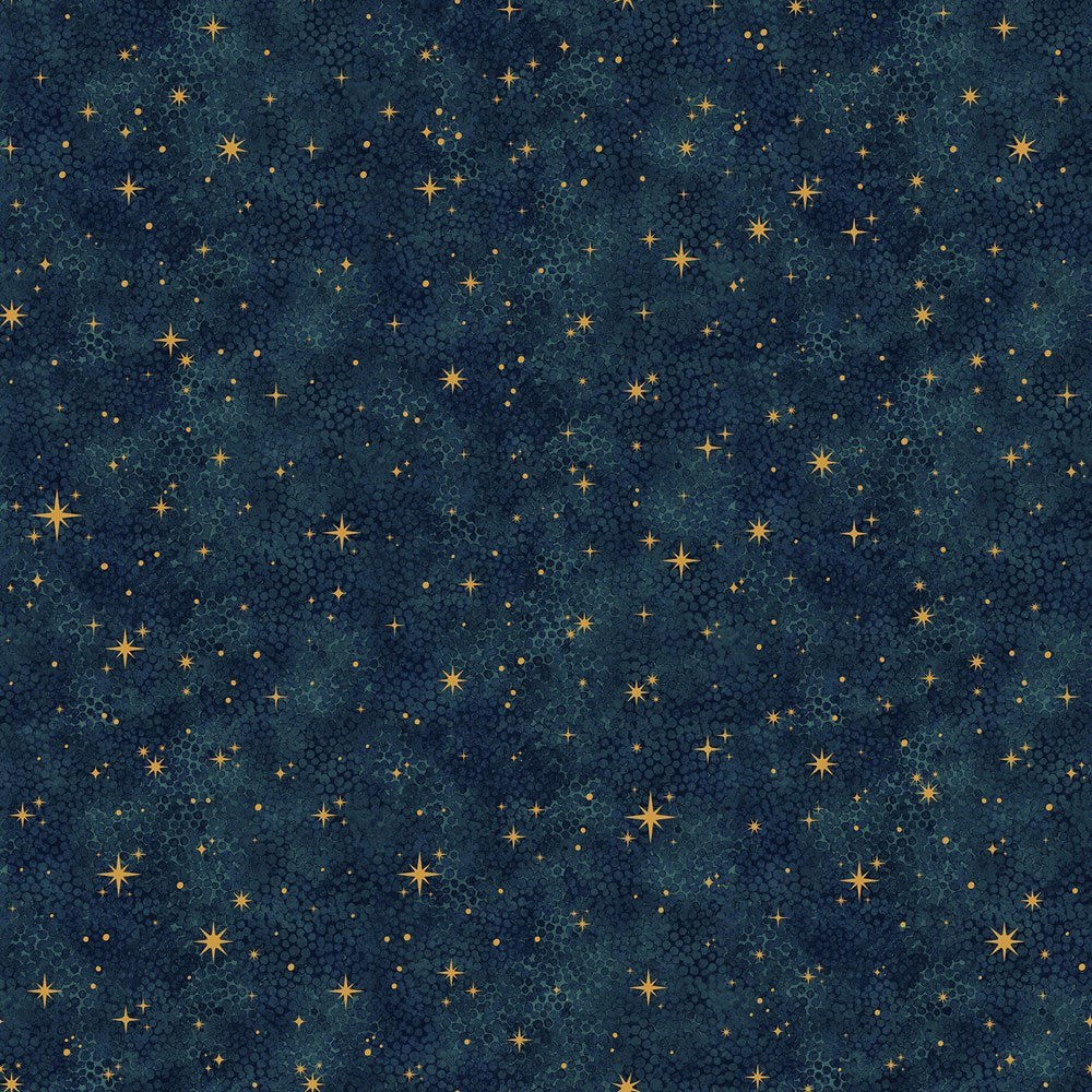 CELESTIAL STARS - NAVY || MOONBEAM || Northcott Studio