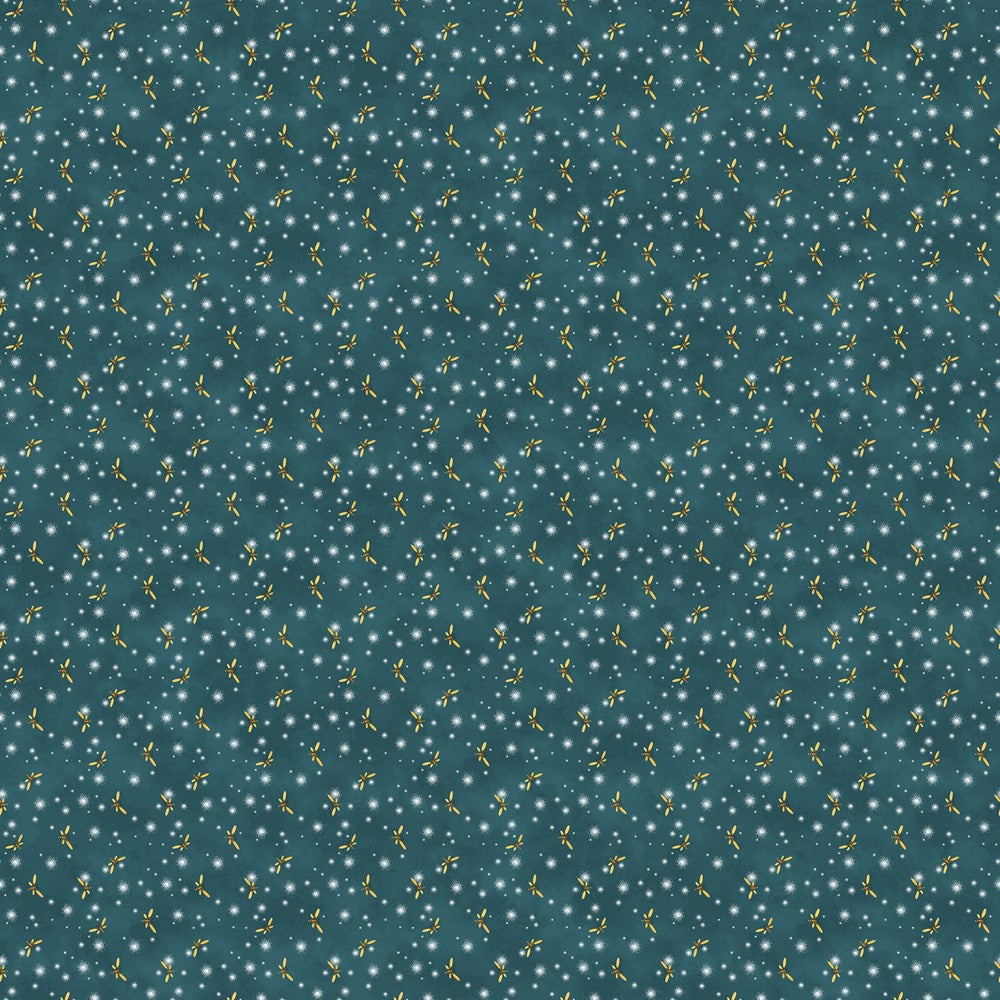 Fireflies - TEAL MULTI || HAPPY CAMPER || Northcott Studio