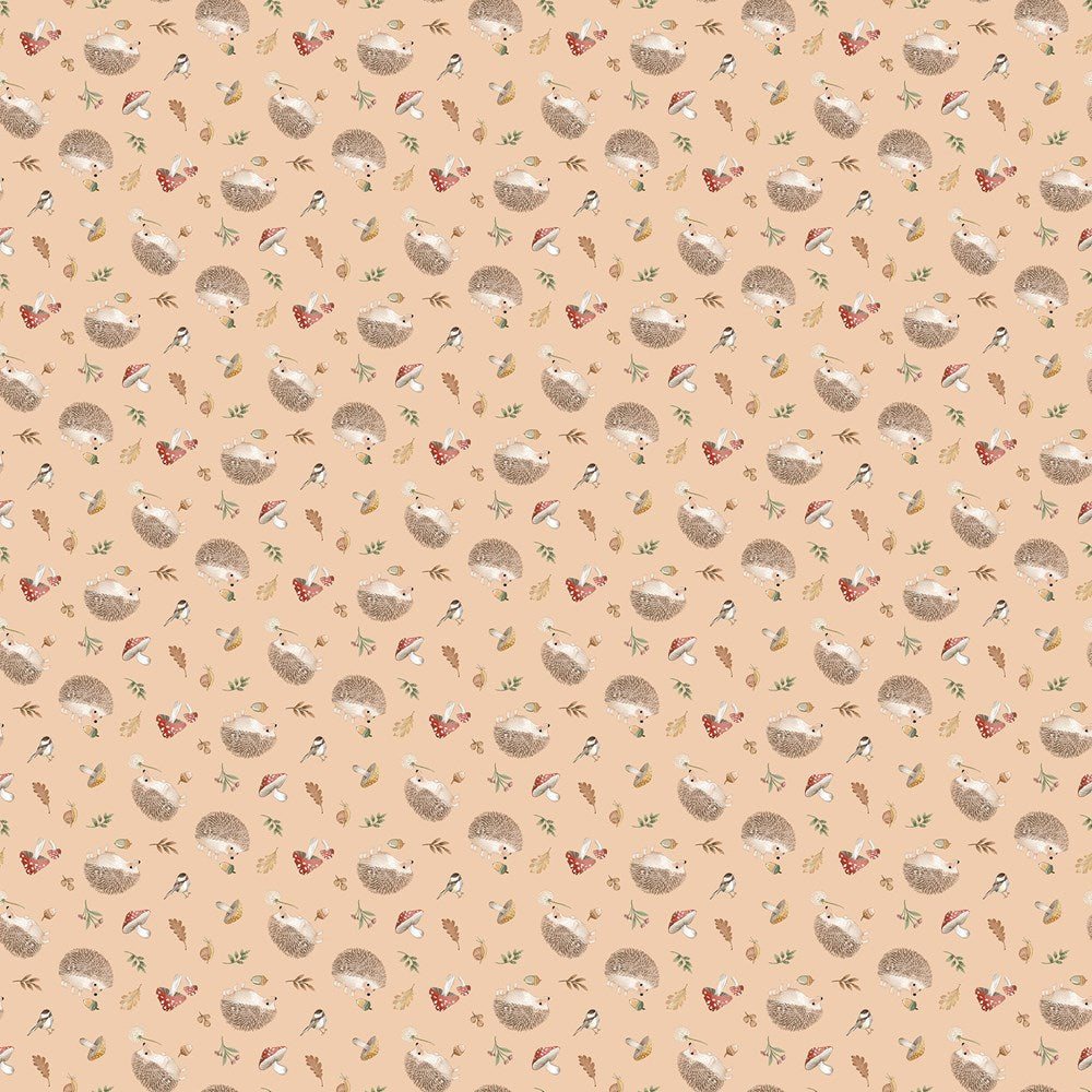 Hedgehog Toss - PEACH MULTI || HEDGEHOG HOLLOW || Northcott Studio