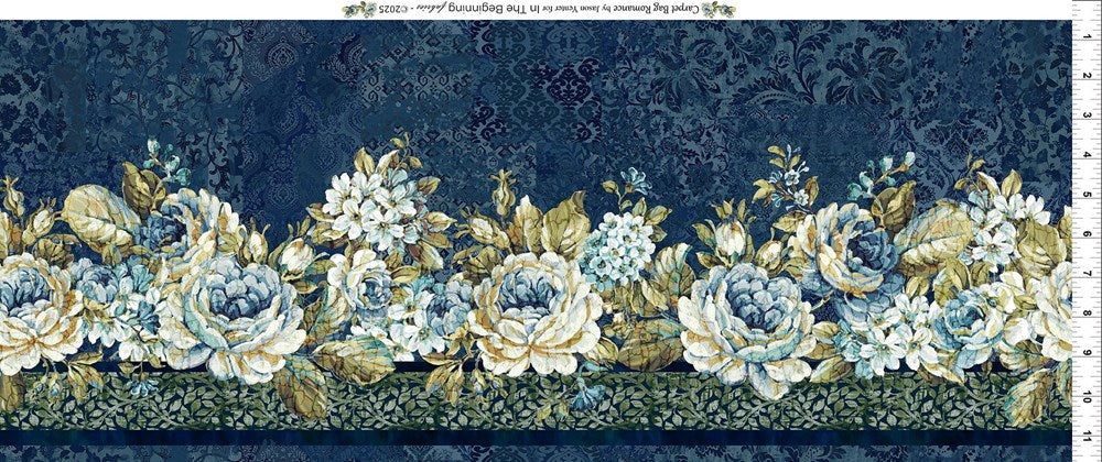 Carpet Bag Romance - Border || Blue || In the Beginning