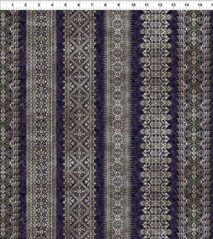 Carpet Bag Romance - Stripe || Purple || In the Beginning