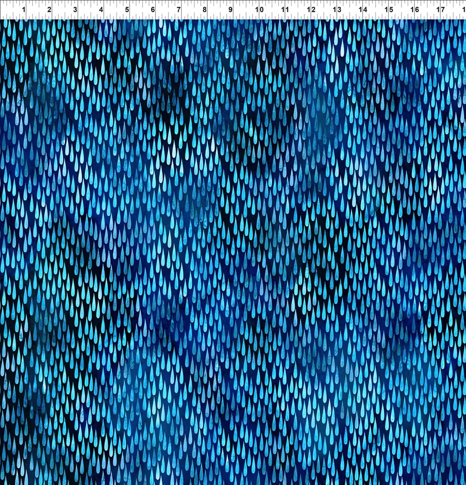 Raindrops - Blue ll Impressions