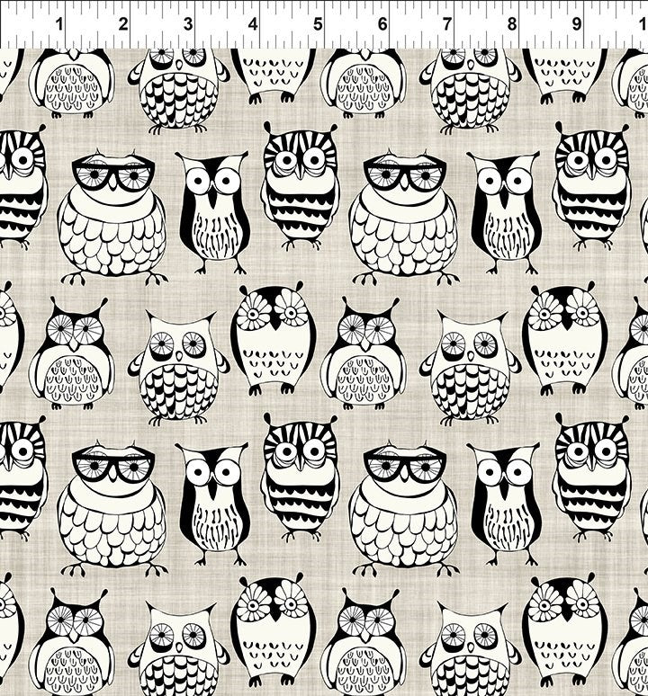 Sketchbook Prints - Owls || Taupe || In the Beginning