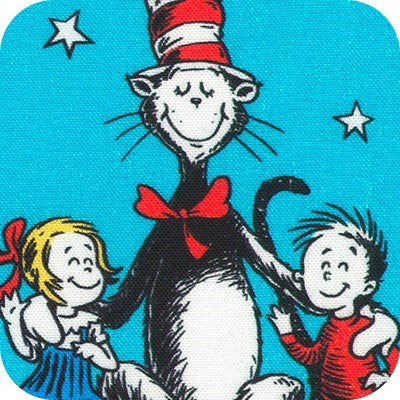 ADED-24207-70 || AQUA || THE CAT IN THE HAT || Robert Kaufman