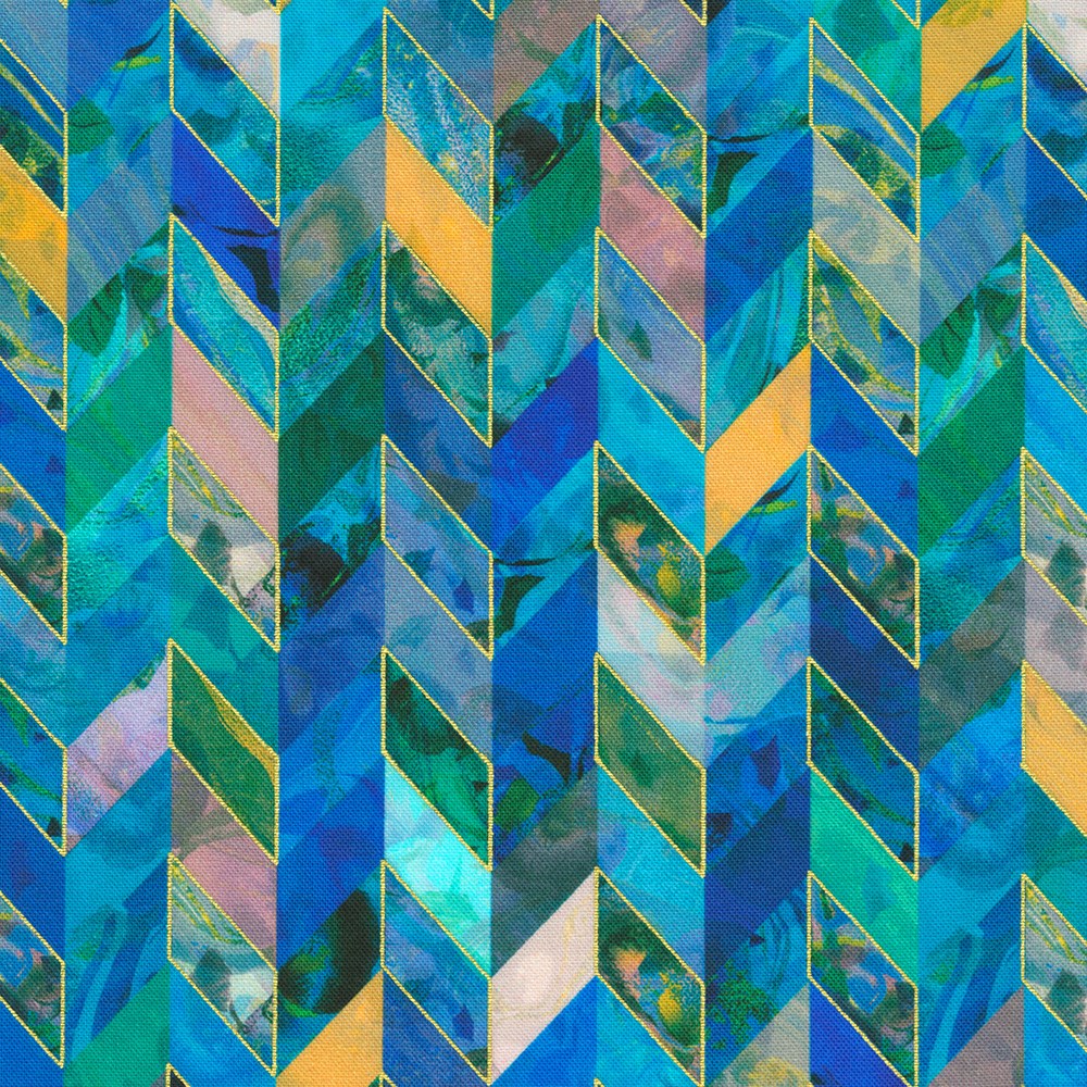 AINDM-22737-64 AZURE ll GOLDEN VIBES