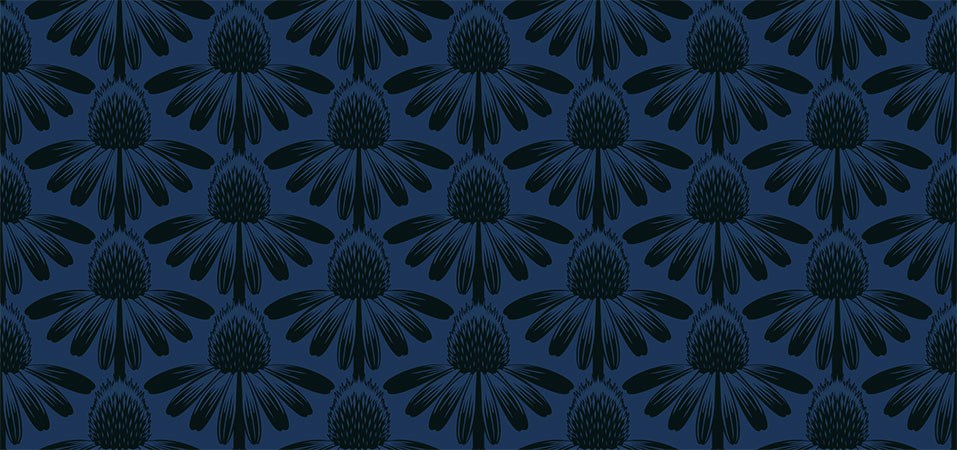 CONEFLOWER - NIGHT || INDELIBLE || Anna Maria Textiles Basics