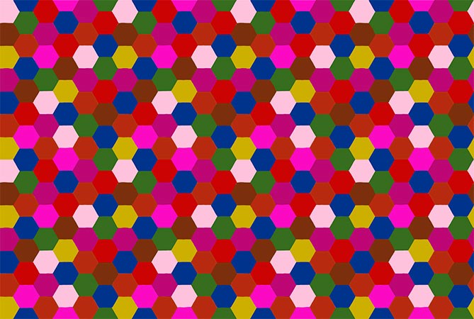 HEXAGONS - ECCENTRIC || PIECEWORK || Anna Maria Textiles Studio