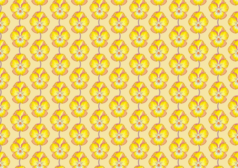 PANSY - MUTED || ICONIC || Anna Maria Textiles Studio