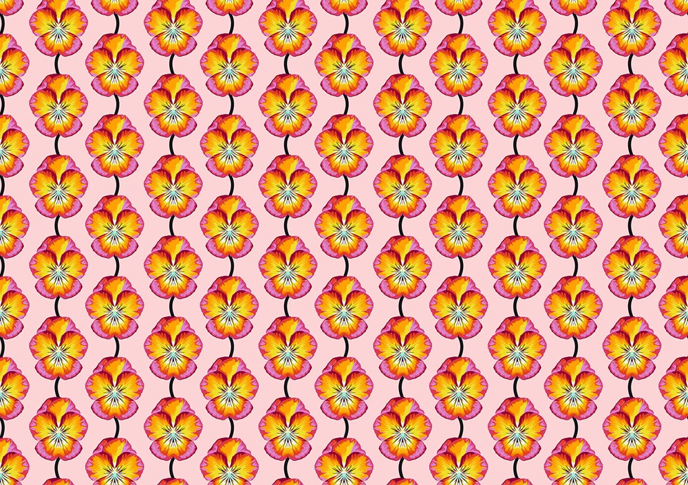 PANSY - FLAME || ICONIC || Anna Maria Textiles Studio