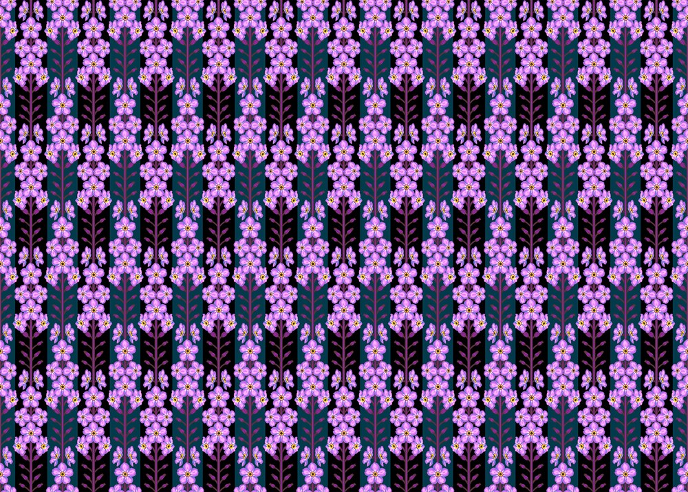 FORGETMENOT - INDIGO || ICONIC || Anna Maria Textiles Studio