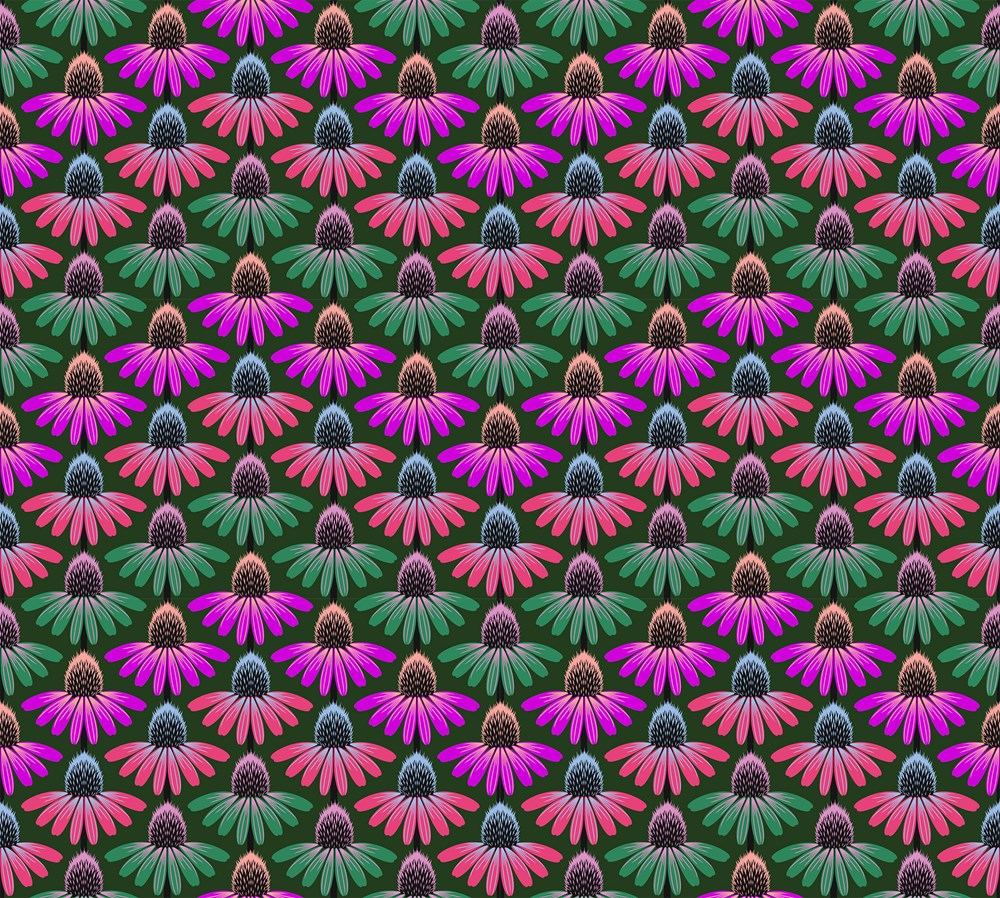 ECHINACEA RHYTHM - FOREST || PERENNIAL BORDERS || Anna Maria Textiles Studio