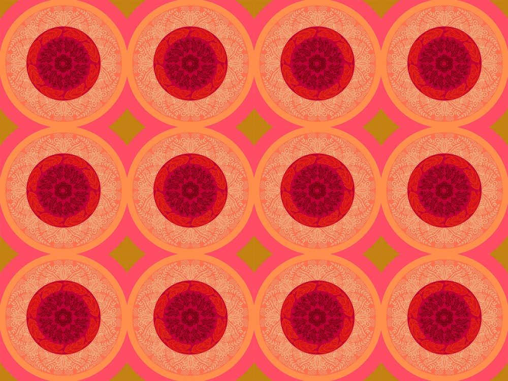 DOILY - TAFFY || PERENNIAL BORDERS || Anna Maria Textiles Studio