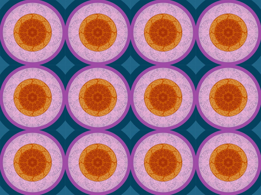 DOILY - AMBER || PERENNIAL BORDERS || Anna Maria Textiles Studio