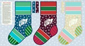 STOCKING PANEL - MULTI || COZY CHRISTMAS || Anna Maria Textiles Studio