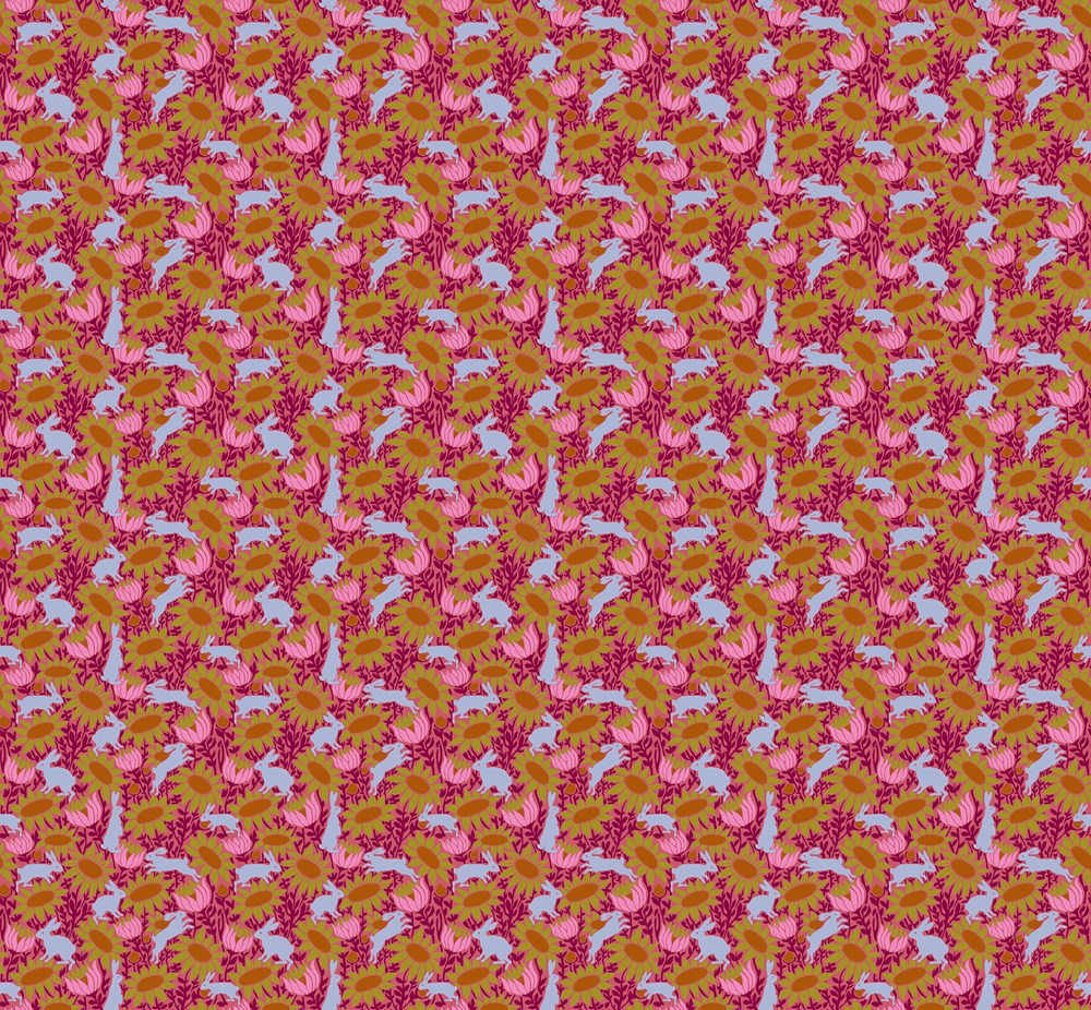 CHASE - STRAWBERRY || MOSAIC MENAGERIE || Anna Maria Textiles Studio