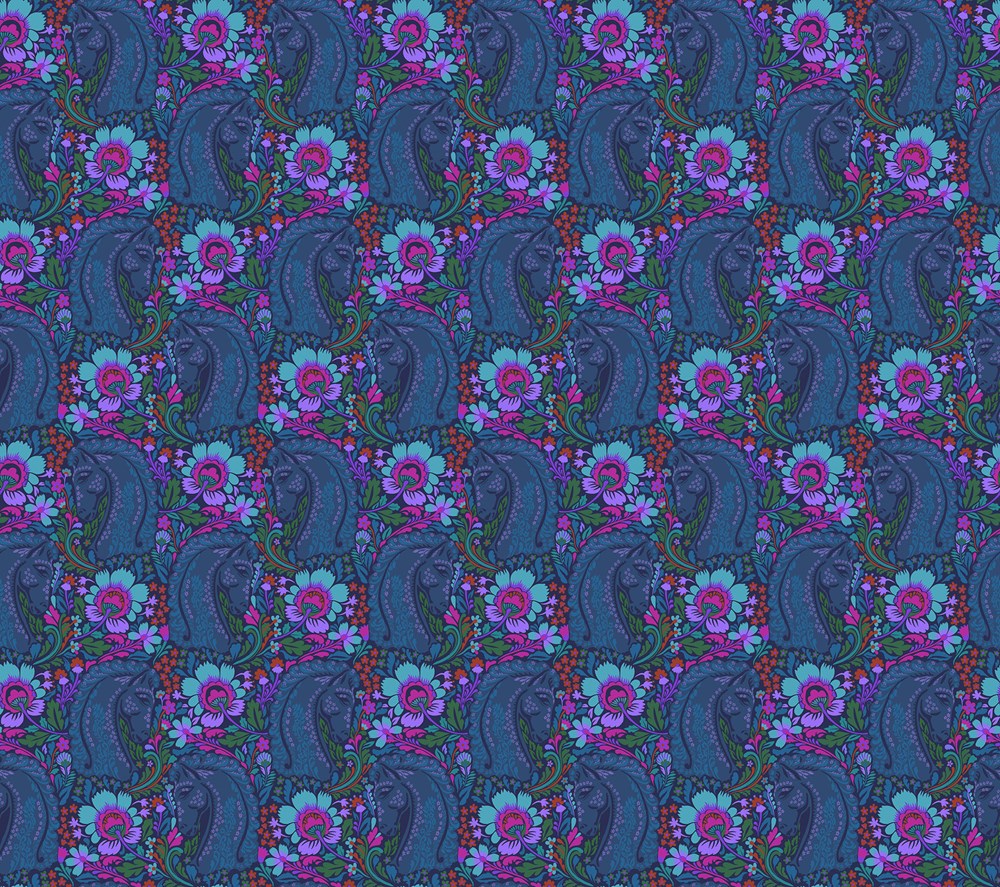 MANE EVENT - SAPPHIRE || MOSAIC MENAGERIE || Anna Maria Textiles Studio