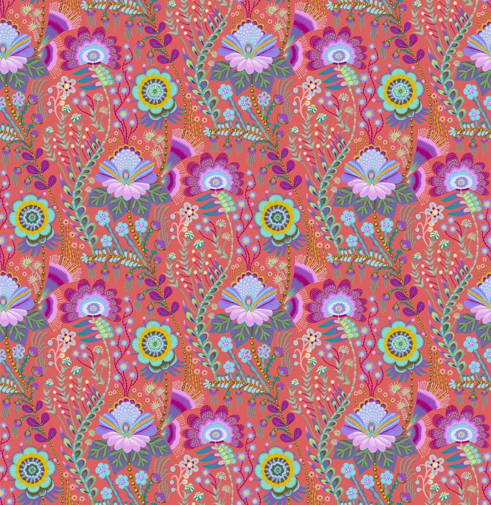 SEEKING - CORAL || SUNSEEKERS || Anna Maria Textiles Studio