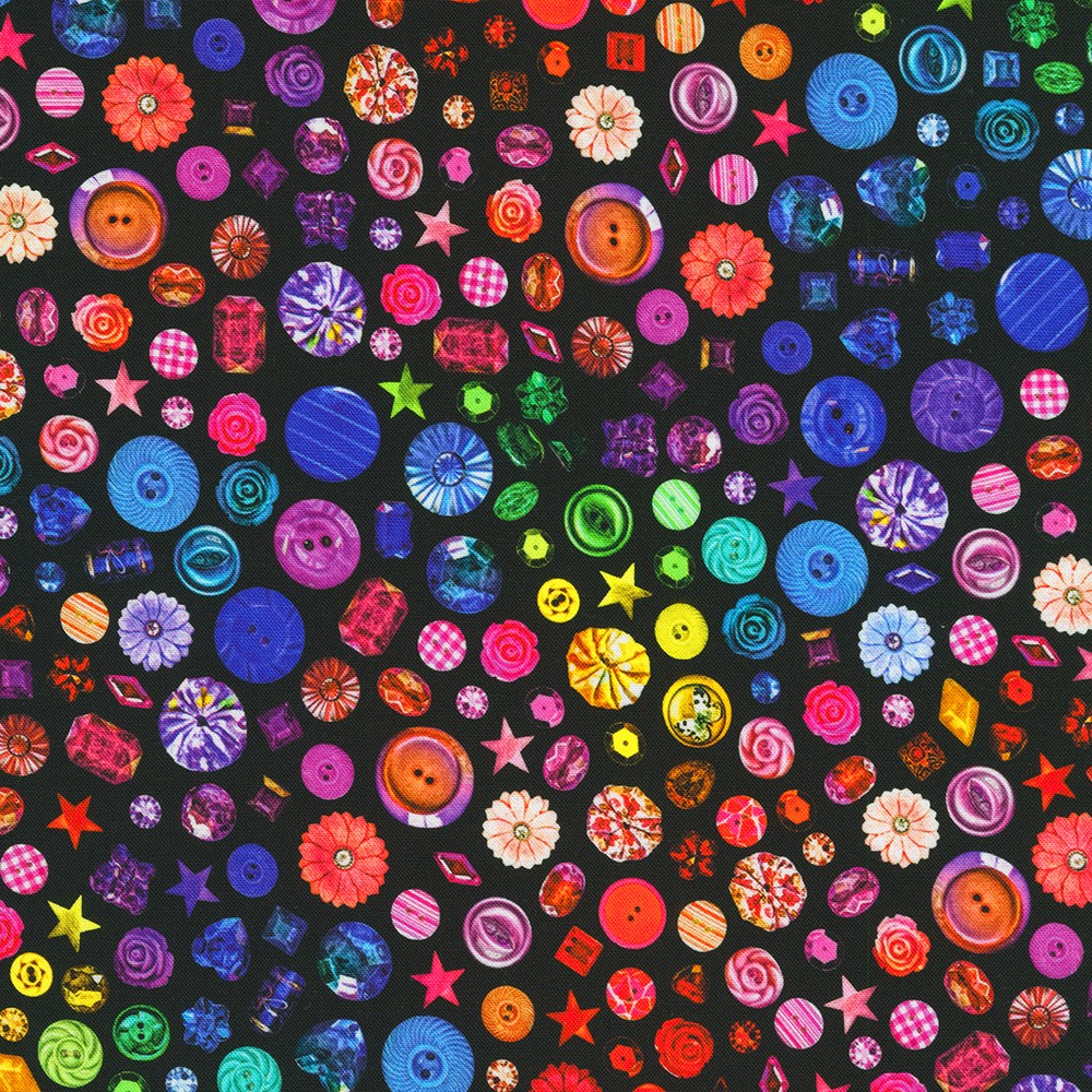 ANPD-23025-2 || BLACK || RAINBOW CRAFTER'S STASH || Robert Kaufman