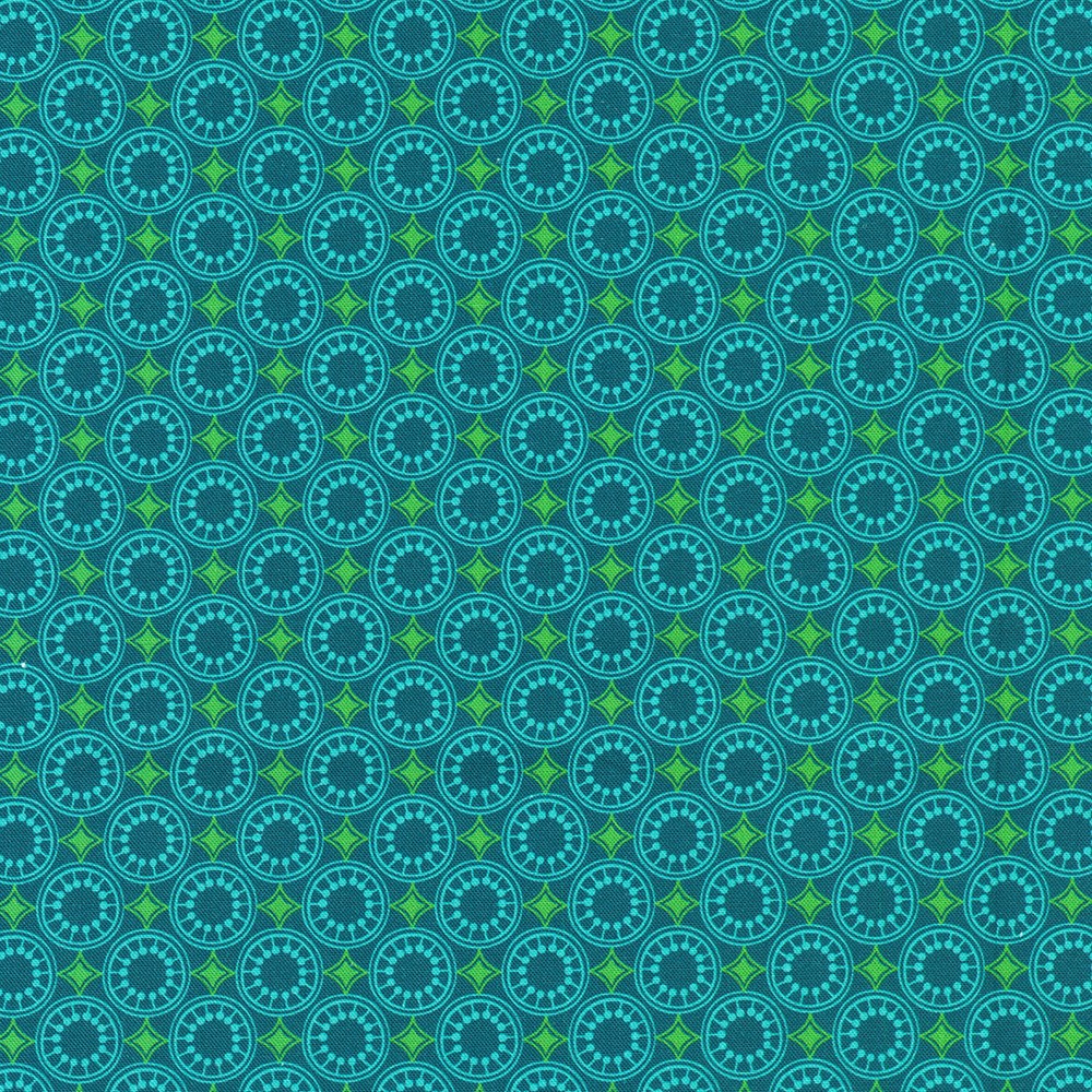 APWD-23251-4 || BLUE || SUNFLOWER SONATA || Robert Kaufman