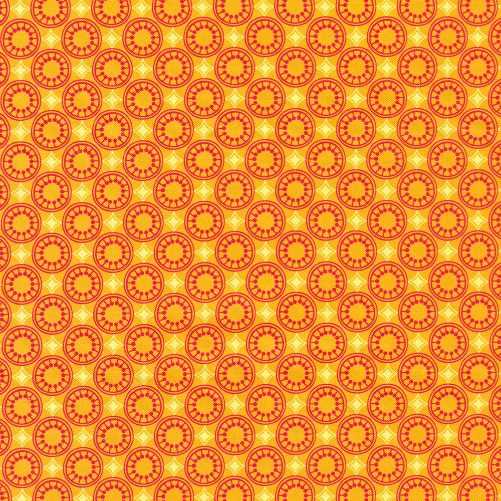APWD-23251-8 || ORANGE || SUNFLOWER SONATA || Robert Kaufman