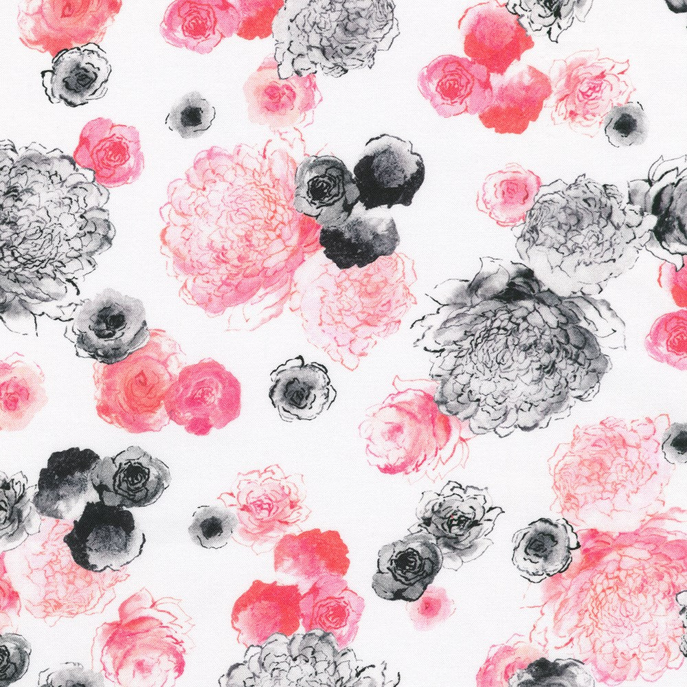 AVMD-23304-1 || LOW VOLUME BLOSSOMS WHITE || RUBY ROSE || Robert Kaufman