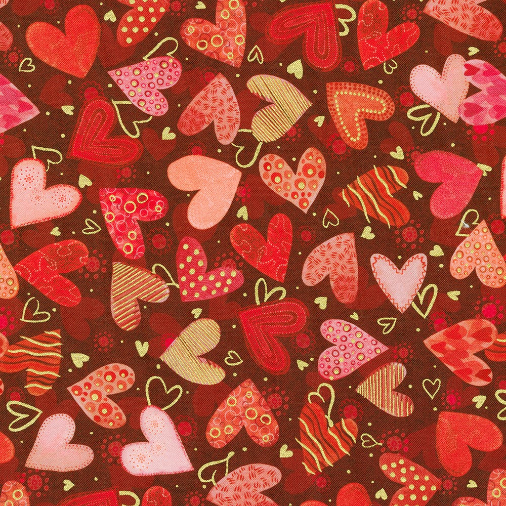 AYFDM-22873-3 || RED || HEARTS IN BLOOM || Robert Kaufman