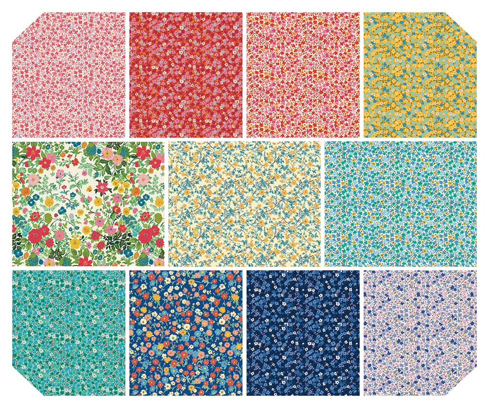Petite Florals - Fat Quarter - 12pcs || Petite Florals Fat Quarter || August Ellery
