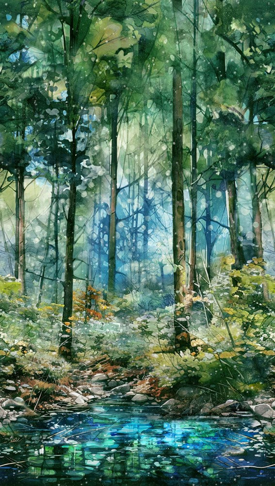 WIDE BACKING - GREEN MULTI || SERENITY SPRINGS || Northcott Studio