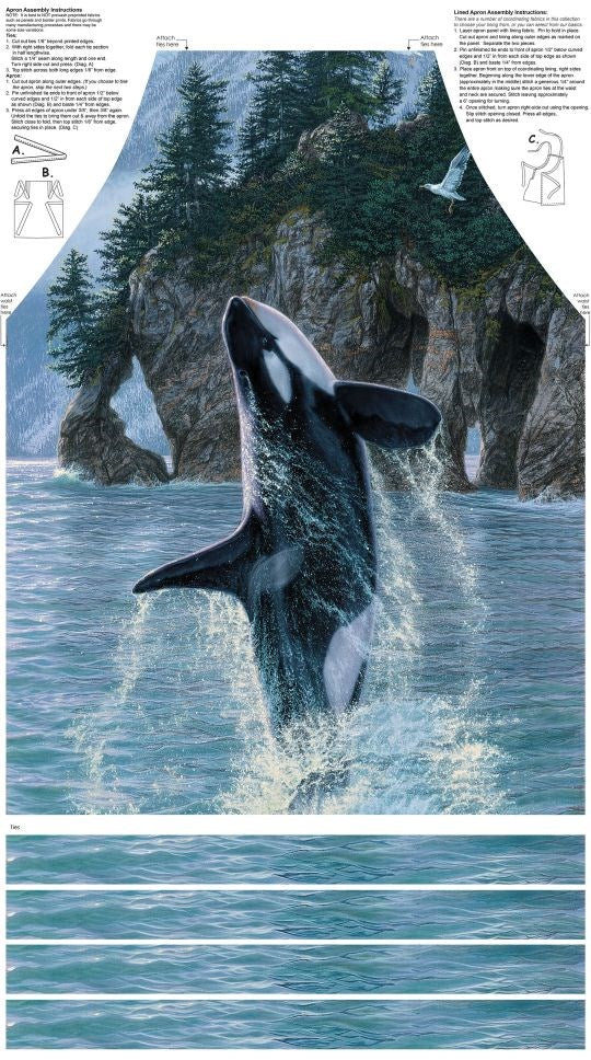 Apron - BLUE MULTI || NATURESCAPES VOYAGE || Northcott Studio