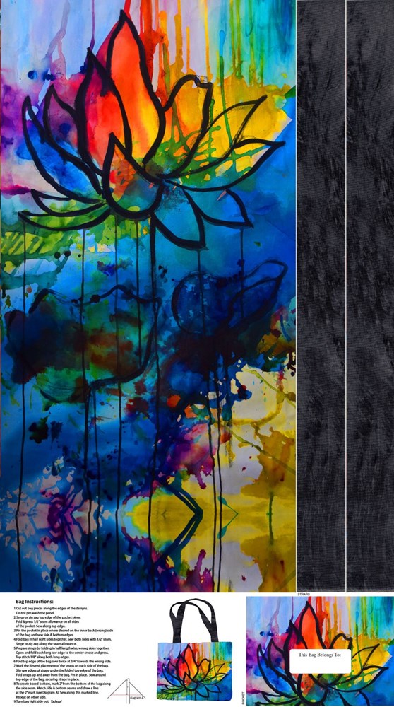 Lotus Bag - MIDNIGHT BLUE || LILY POND || Frond Design Studio