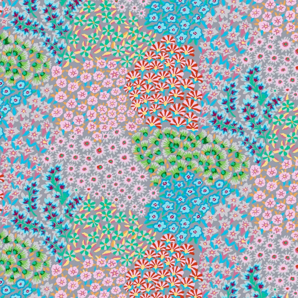 Persian Garden - Grey || Cotton Lawn || Kaffe Fassett